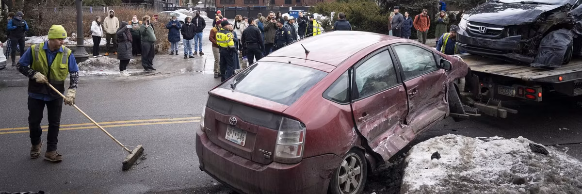 Federal immigration enforcement (ICE) car chase, St. Paul, Minnesota, February 2026