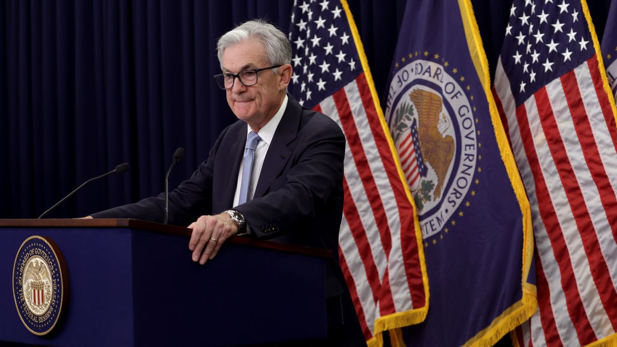 Federal Reserve Board Chairman Jerome Powell holds a news conference following a Federal Open Market Committee meeting on March 22, 2023 in Washington, D.C.