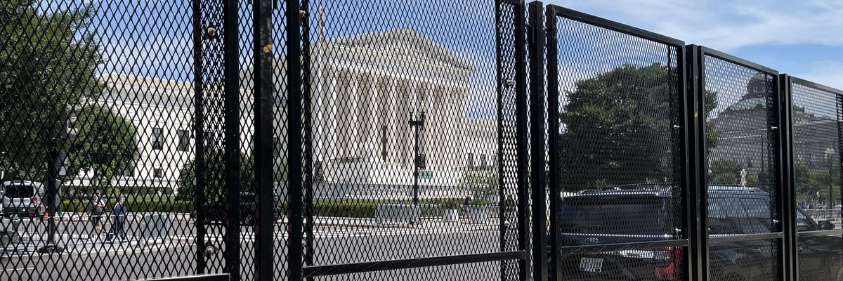 Fencing for Netanyahu's visit.