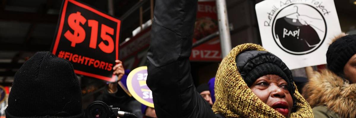 Fight for $15 protest in New York City