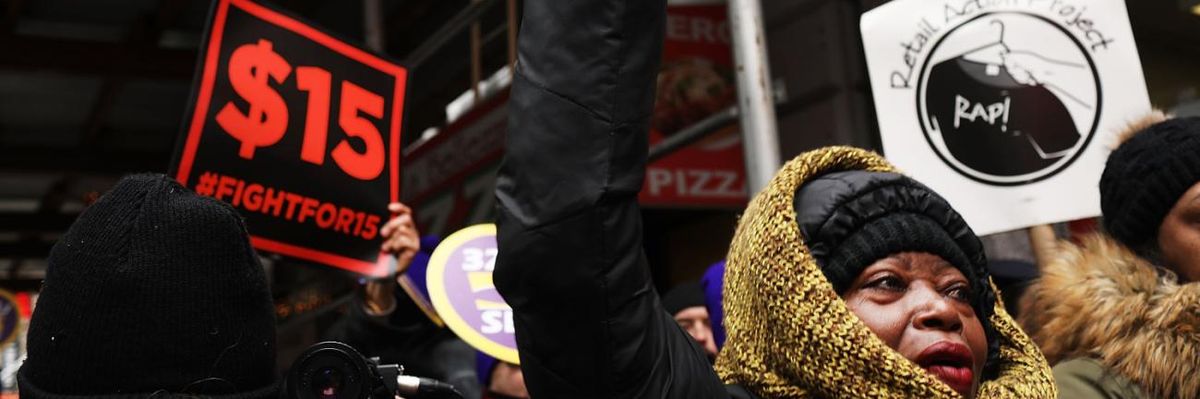 Fight for $15 protest in New York City