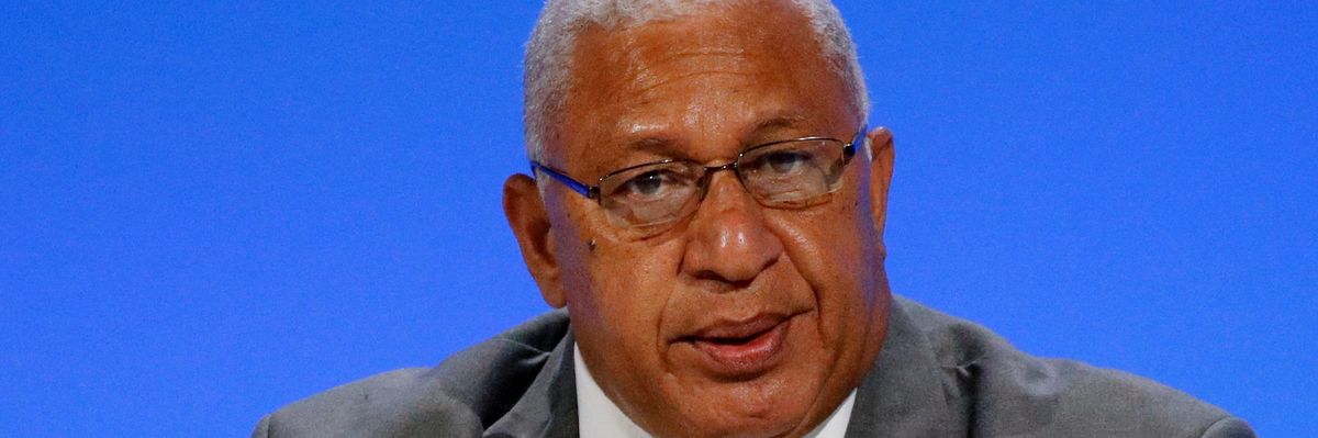 Fiji Prime Minister speaks during COP26