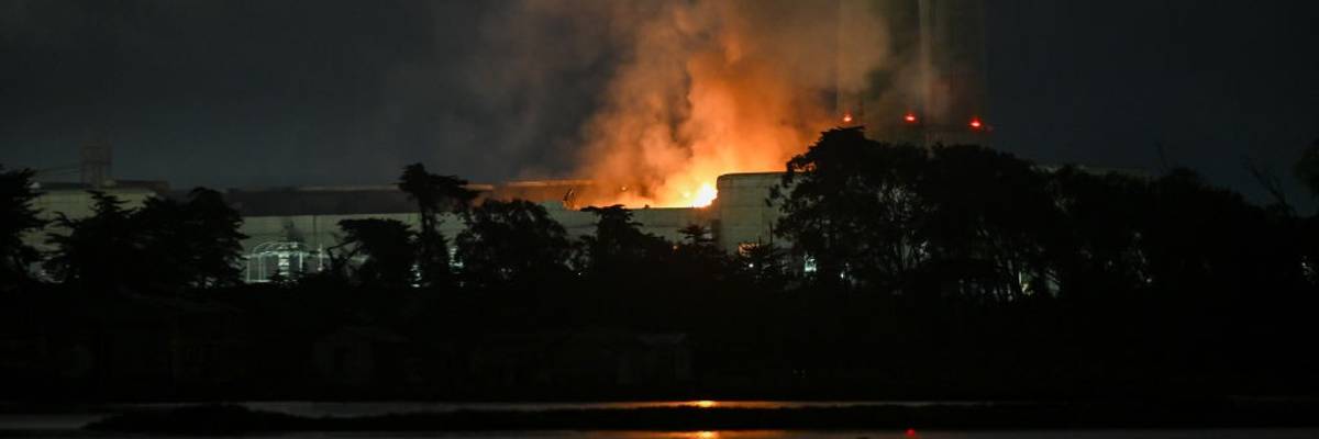 Fire at California power plant prompts evacuations, road closures