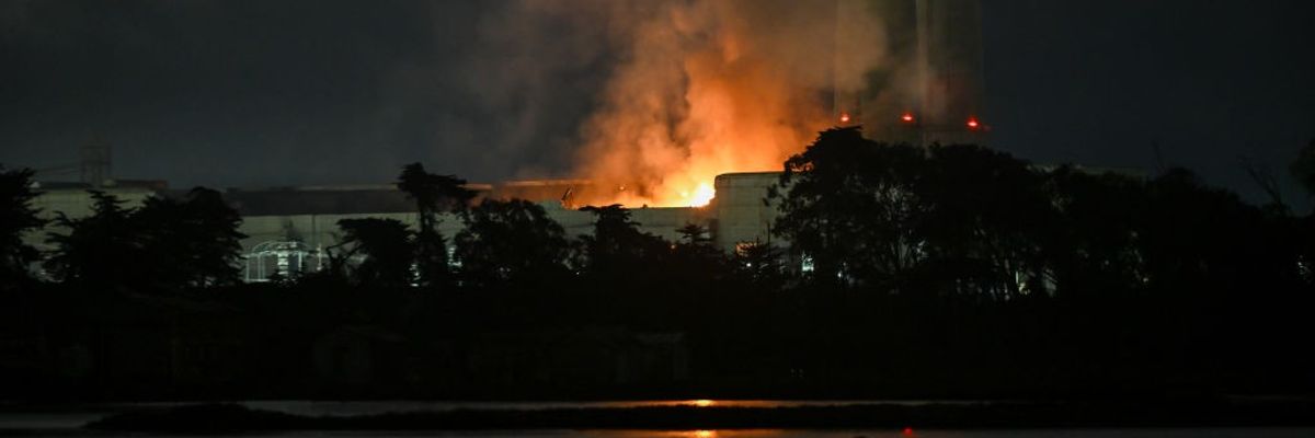 Fire at California power plant prompts evacuations, road closures