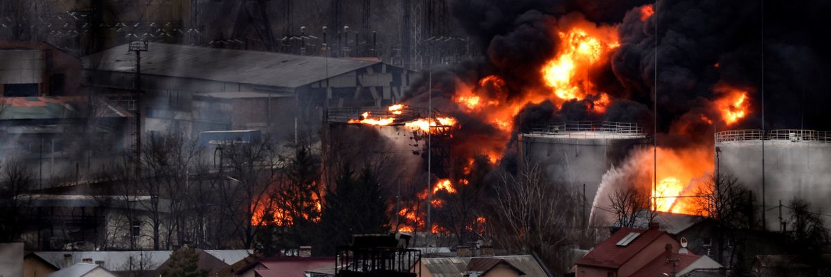 Fire from the Ukraine war.