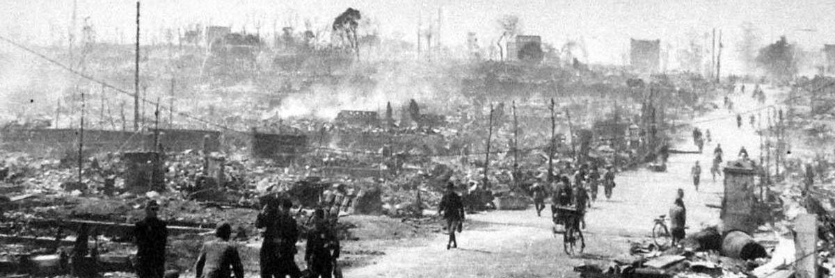 Firebombing of Tokyo aftermath.