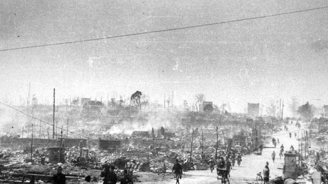 Firebombing of Tokyo aftermath.
