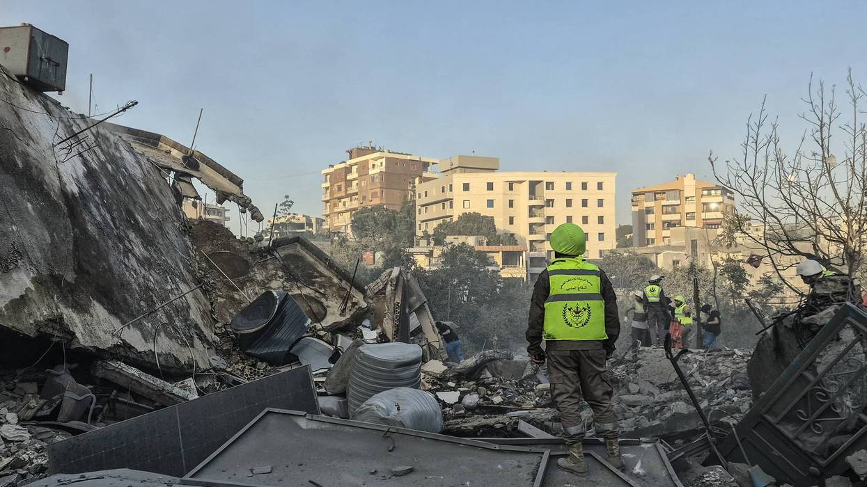 First responders search rubble in Lebanon