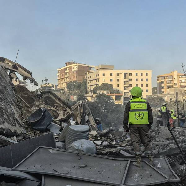 First responders search rubble in Lebanon