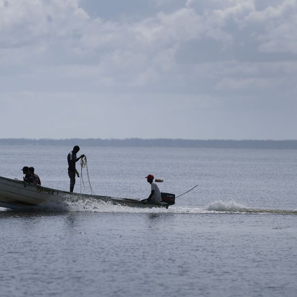 Fishermen work in the Gulf of Paria