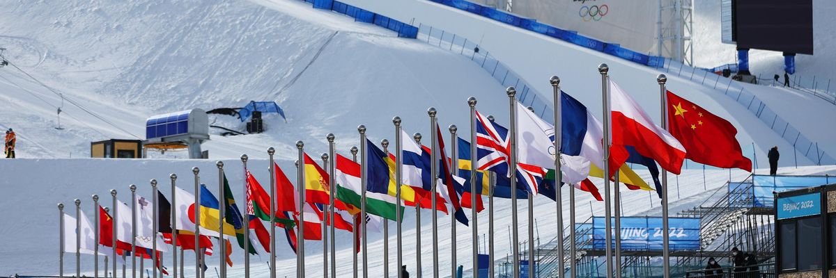 Flags at Beijing Olympics