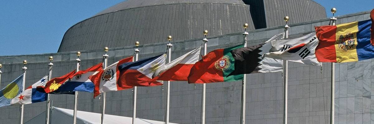 Flags at UN.