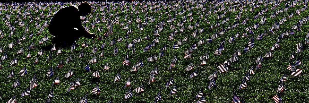 Flags Planted to Promote Awareness of Veteran Suicides