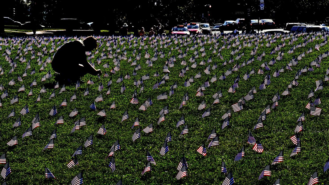Flags Planted to Promote Awareness of Veteran Suicides