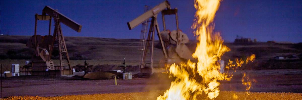 flames from a flaring pit