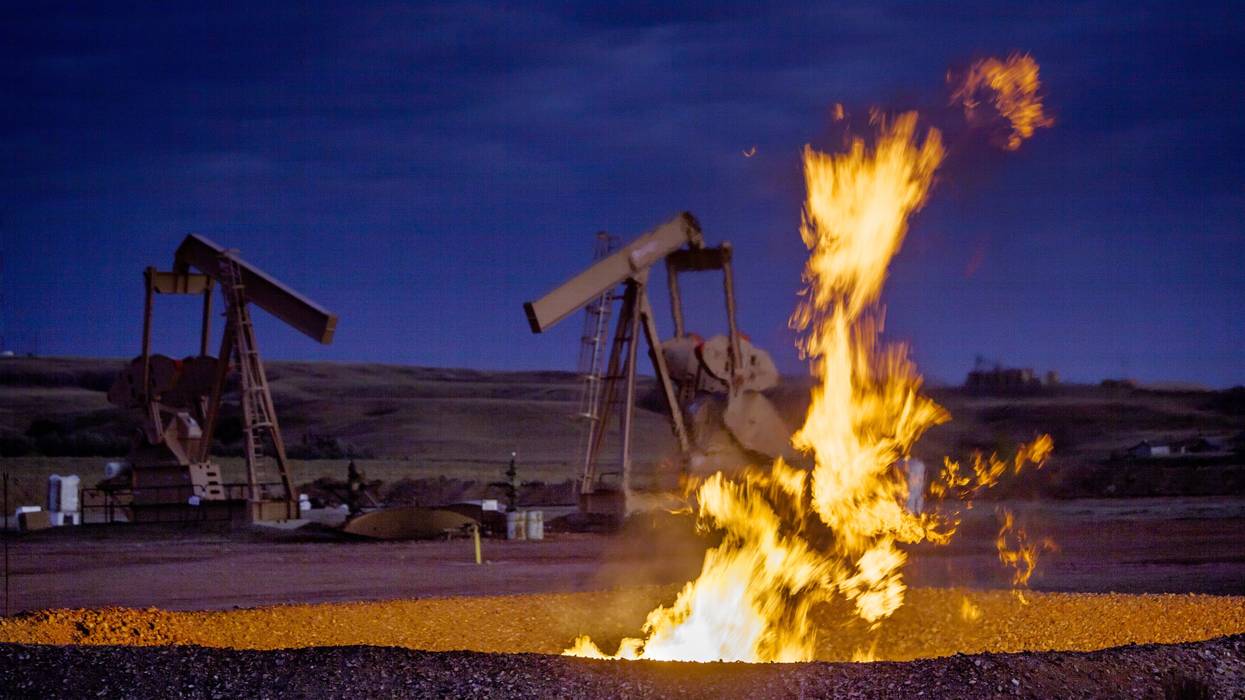 flames from a flaring pit