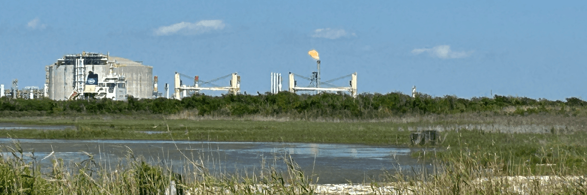 Flaring from Calcasieu Pass.