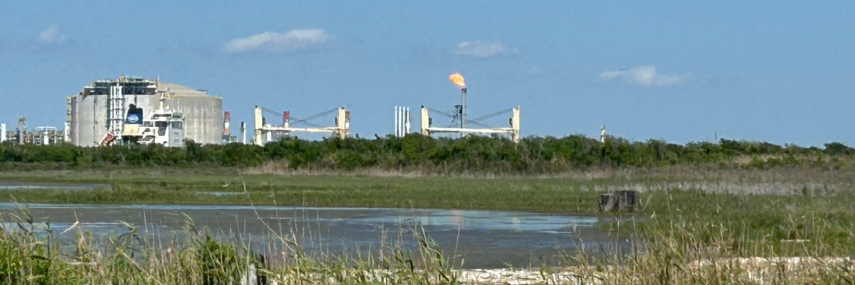 Flaring from Calcasieu Pass.