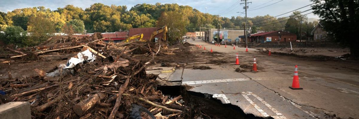 Flood damage after Helene