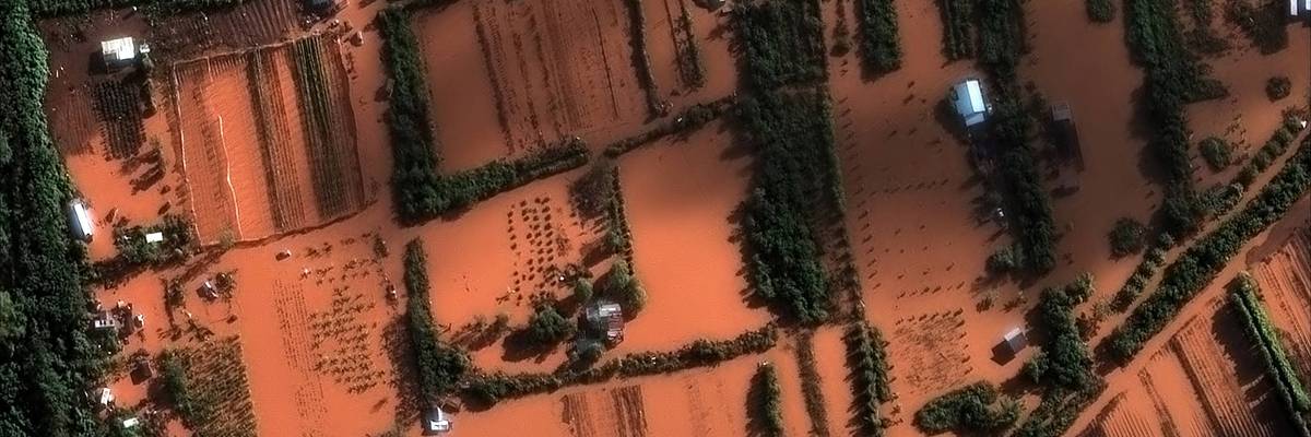 Flooded Fields And Buildings Near Waialua - March 23, 2026