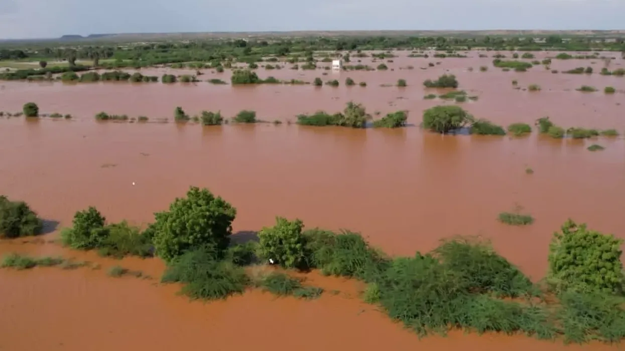 Flooded fields in Kenya.