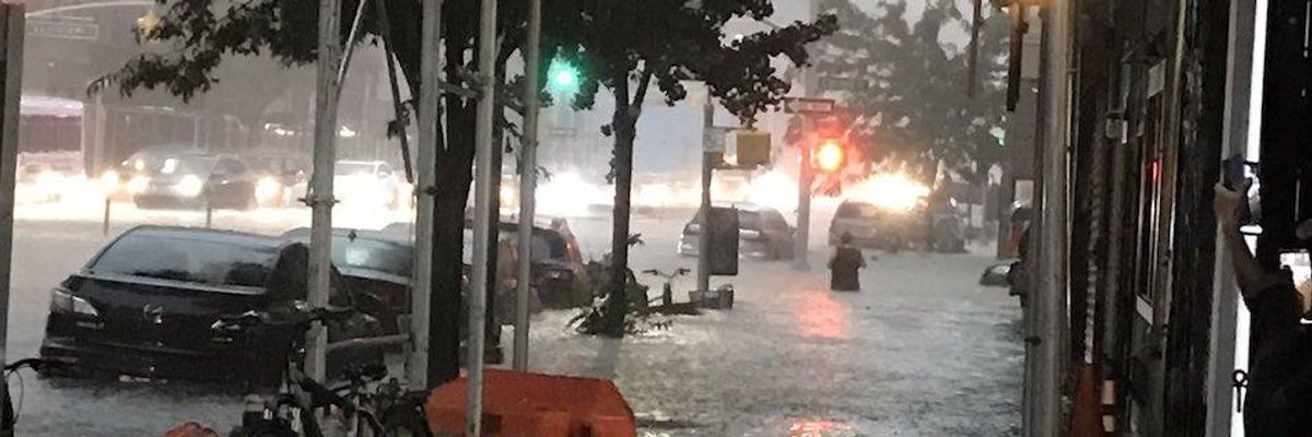 'This is What the Climate Crisis Looks Like': One Day After Crushing Heat Wave, Flash Floods Inundate New York City