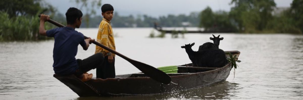 Flooding in Sylhet, Bangladesh.