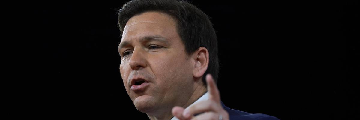 Florida Gov. Ron DeSantis speaks during an event