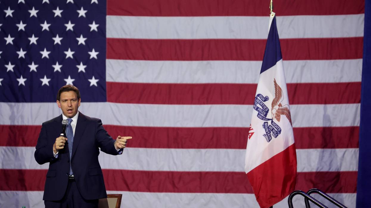 Florida Gov. Ron DeSantis, who is widely expected to seek the 2024 Republican nomination for president, speaks at the Iowa State Fairgrounds on March 10, 2023 in Des Moines.