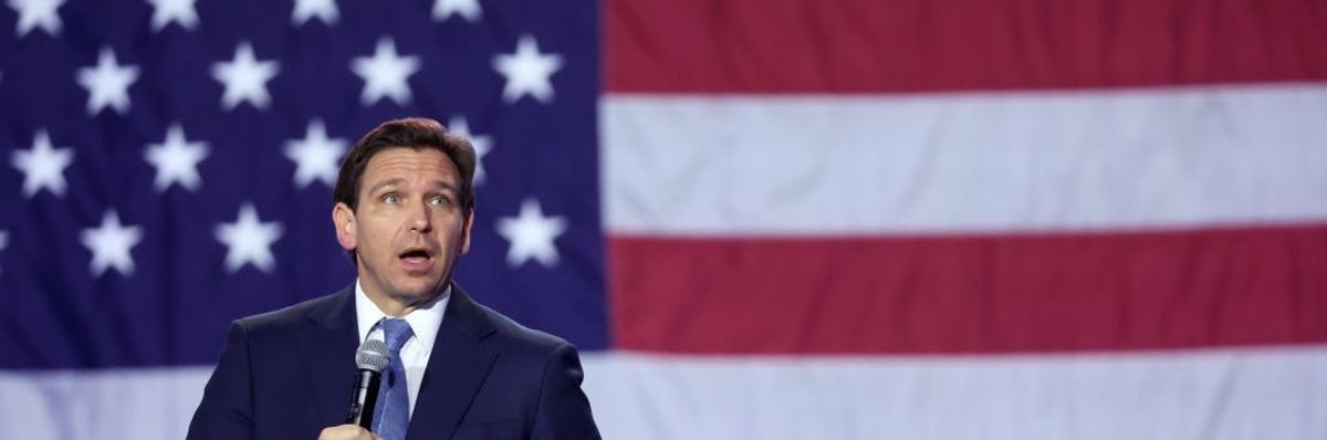 Florida Governor Ron DeSantis Speaks At The Freedom Blueprint In Iowa