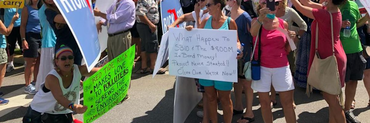 'Say No to Red Tide Rick': Florida Governor Forced to Flee Event After Angry Protesters Shame Him Over Anti-Environment Record
