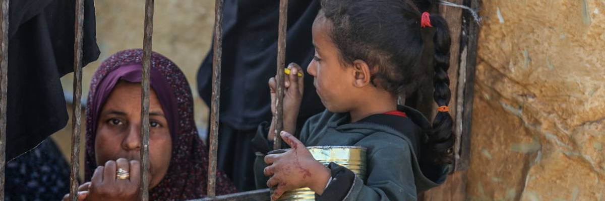 Food distributed to Palestinians in Gaza under Israeli attacks