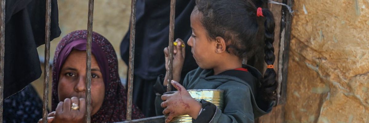 Food distributed to Palestinians in Gaza under Israeli attacks