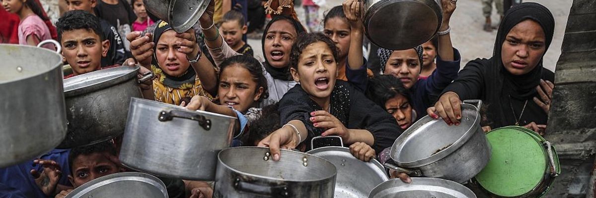 Food distributed to Palestinians in Gaza under Israeli attacks