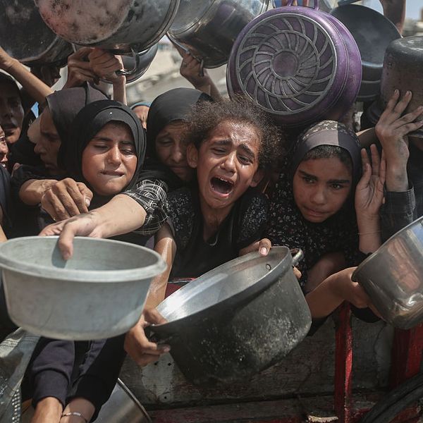 Food distributed to Palestinians struggling with hunger in Gaza