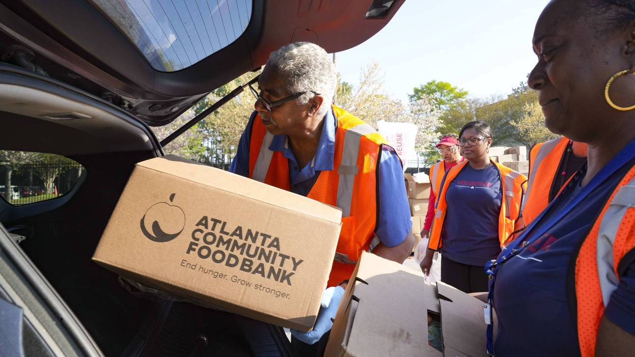 Food Is Distributed To Airport Employees Working Without Pay Due To DHS Shutdown