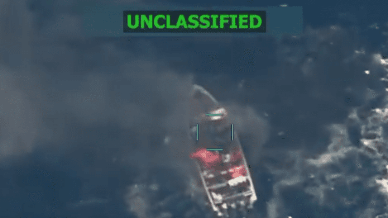 Footage from Trump-ordered vessel strike.