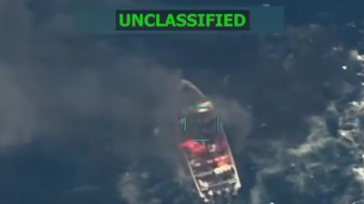 Footage from Trump-ordered vessel strike.