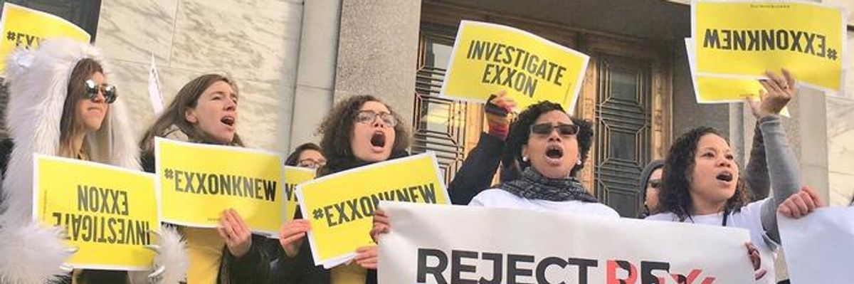 #RejectRex: Protests as 'Big Oil Personified' Faces Capitol Hill Hearing
