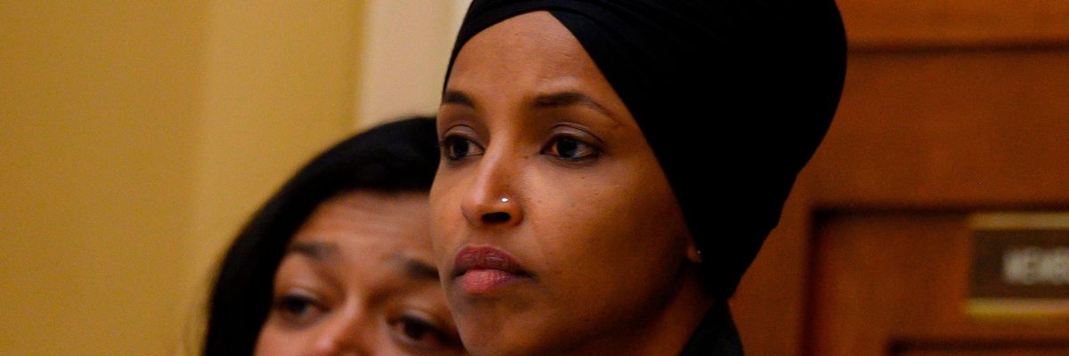 "For too long we have prioritized endless growth while millions are homeless, hungry, or without healthcare," Rep. Ilhan Omar (D-Minn.) said on July 29, 2021. (Photo: Andrew Caballero-Reynolds/AFP via Getty Images)