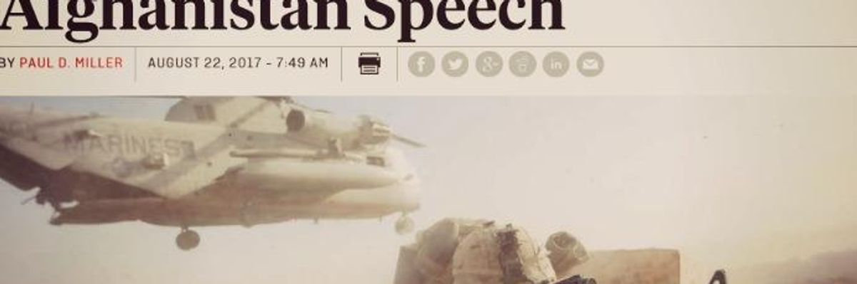 Trump 'Presidential' Again--for Ramping Up War in Afghanistan
