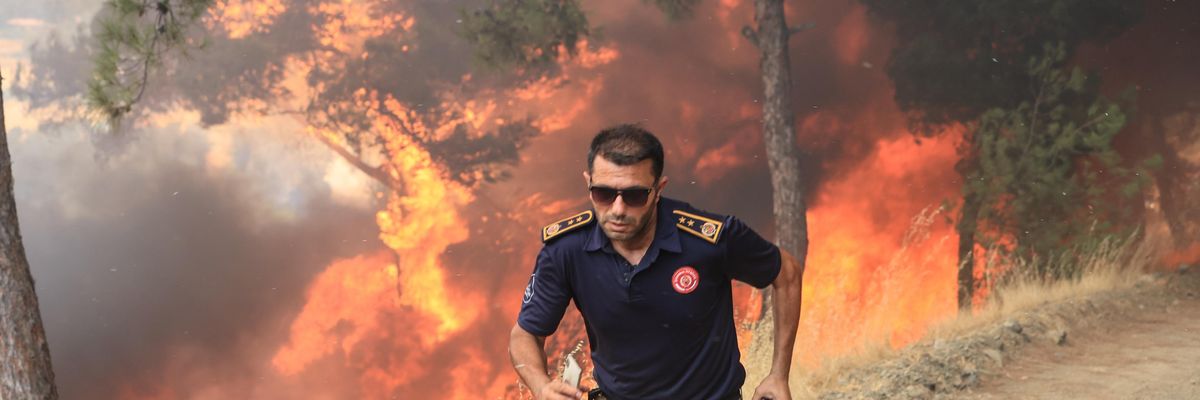 forest fire in Mugla, Turkey