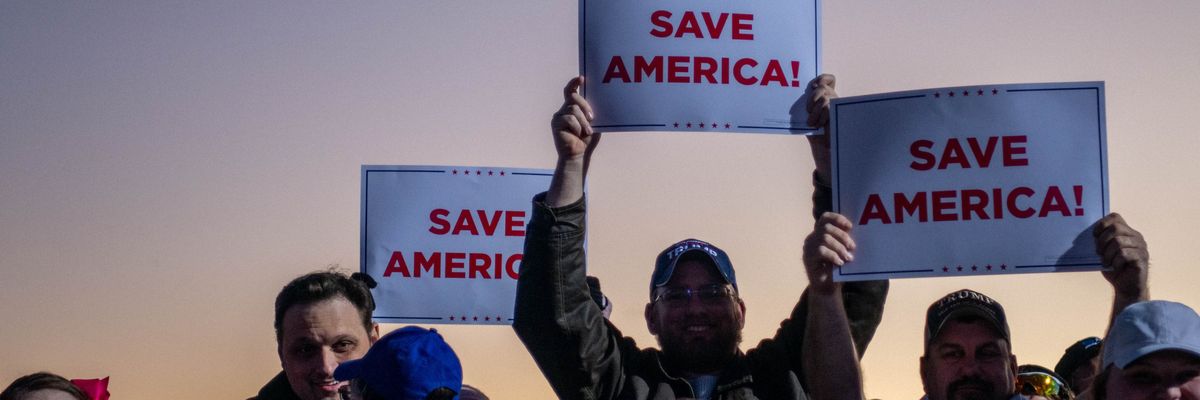 Former President Donald Trump Holds Rally Near Houston