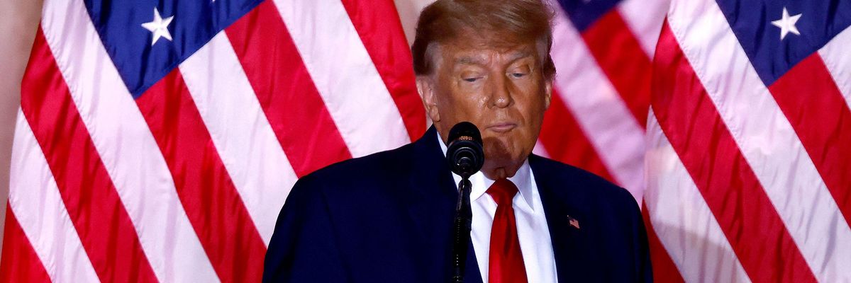 Former President Donald Trump speaks in Florida