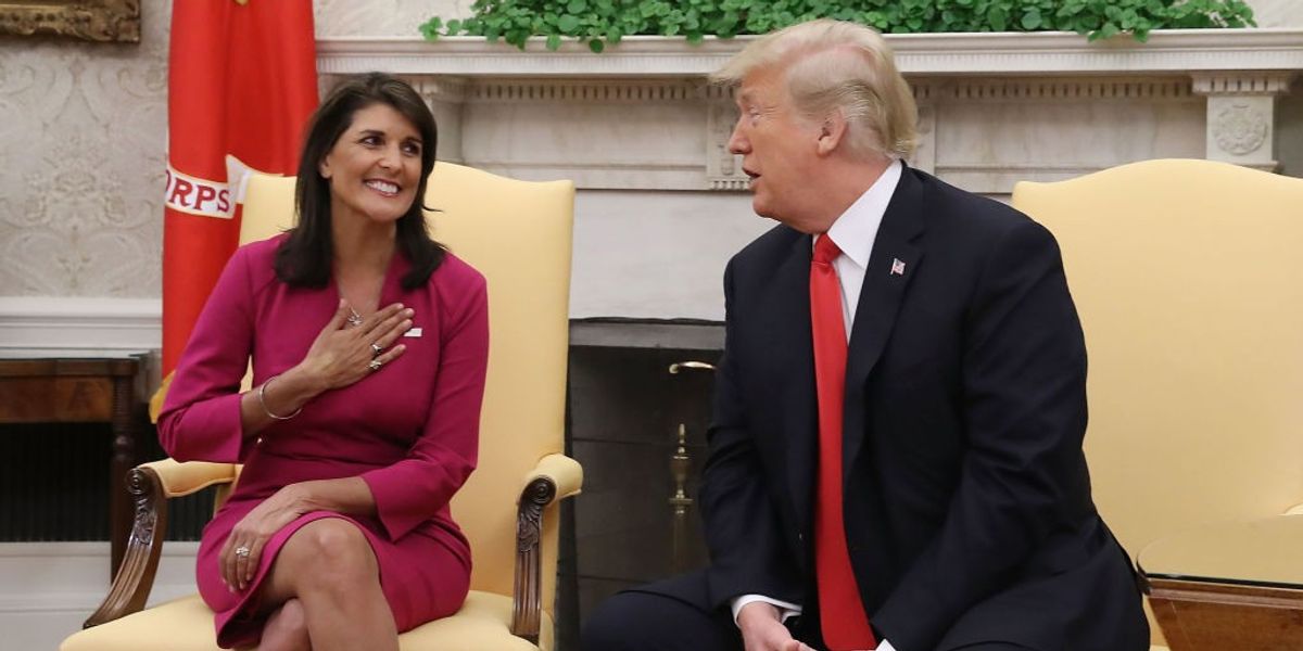 Former President Trump Meets With former U.N. Ambassador Nikki Haley At The White House.