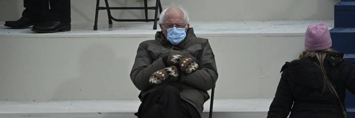 Bernie 'Chairman' Sanders Announces $1.8 Million Haul for Charity With Mitten Merch