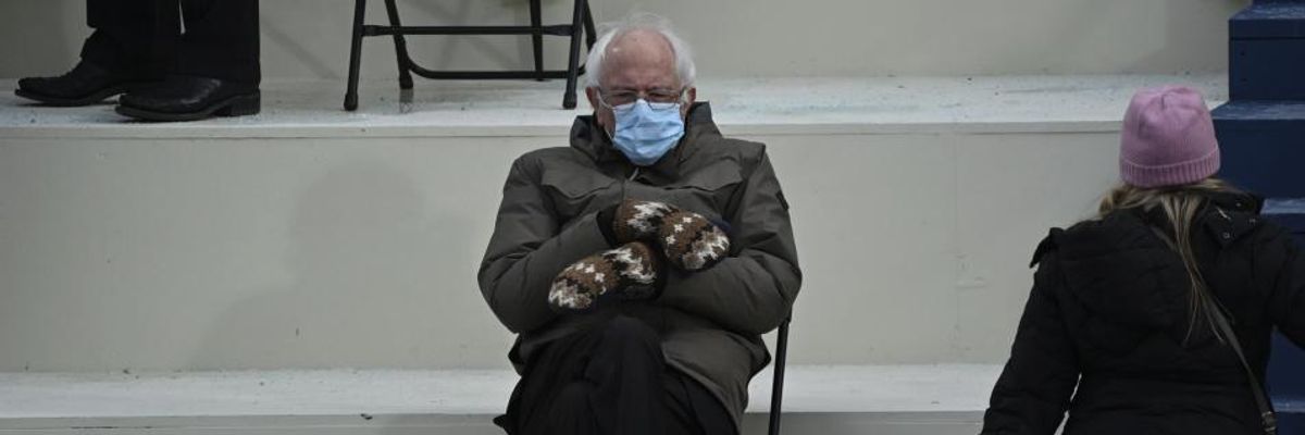 Bernie 'Chairman' Sanders Announces $1.8 Million Haul for Charity With Mitten Merch