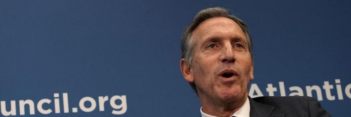 What's 'Ridiculous,' Says Warren, Is Not Tax on Wealth But Billionaires Like Schultz 'Who Think They Can Buy the Presidency'