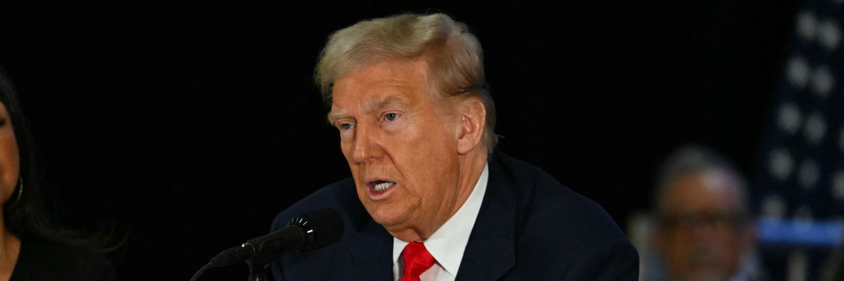 Former U.S. President and Republican presidential candidate Donald Trump