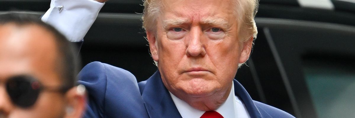 Former U.S. President Donald Trump leaves Trump Tower on August 10, 2022 in New York City.